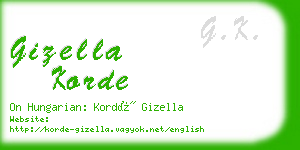 gizella korde business card